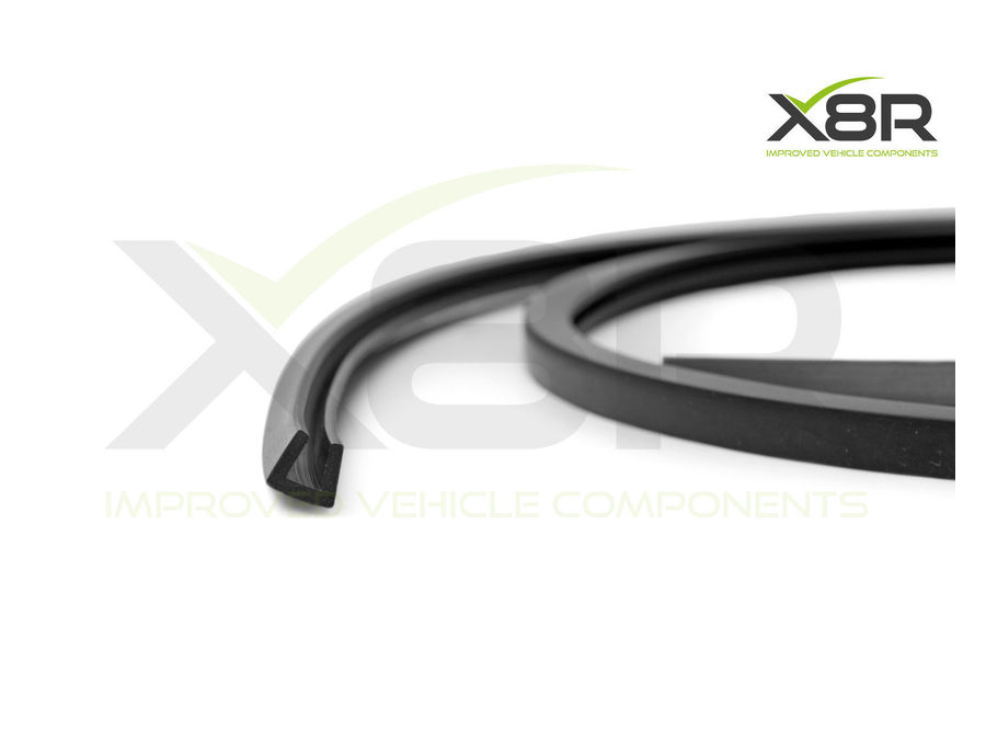 SMALL BLACK RUBBER U CHANNEL EDGING EDGE TRIM SEAL SQUARE PROTECT PROTECTION BUMPER PART NUMBER: X8R0108