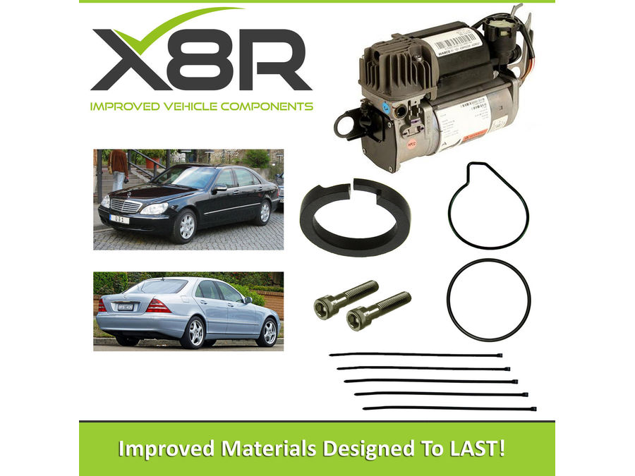 MERCEDES S CLASS W220 1998-2005 WABCO AIR SUSPENSION COMPRESSOR PISTON SEAL & DRYER FILTRATION REBUILD KIT PART NUMBER: X8R45/FILTER