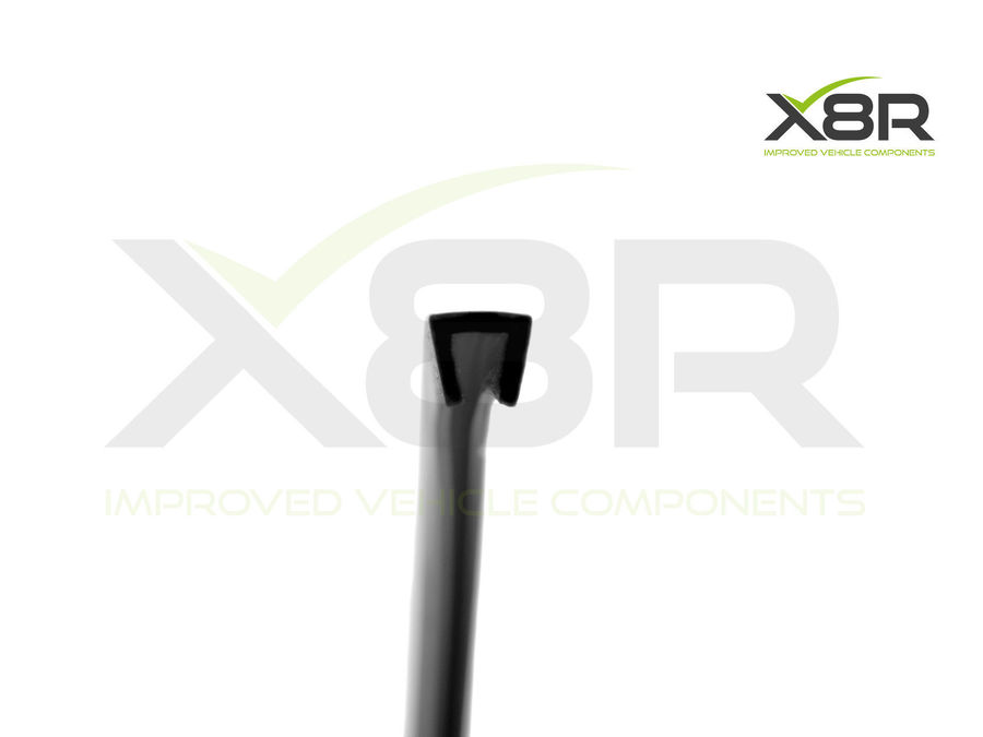 SMALL BLACK RUBBER U CHANNEL EDGING EDGE TRIM SEAL SQUARE PROTECT PROTECTION BUMPER PART NUMBER: X8R0108